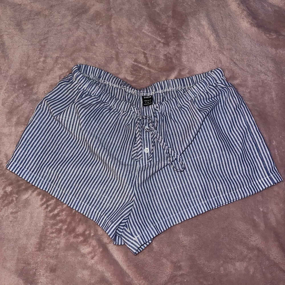 SHEIN Navy Striped Athletic Shorts